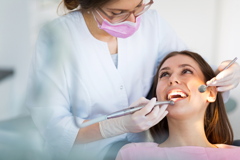 woman at dental office