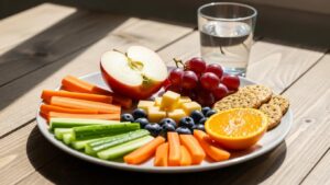 healthy-snack-plate-with-fruits-and-vegetables-promoting-dental-health